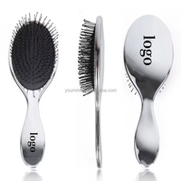 Brosse à cheveux personnalisée en poils de sanglier pour perruques et extensions, usage humide et sec, marque privée, pour usine