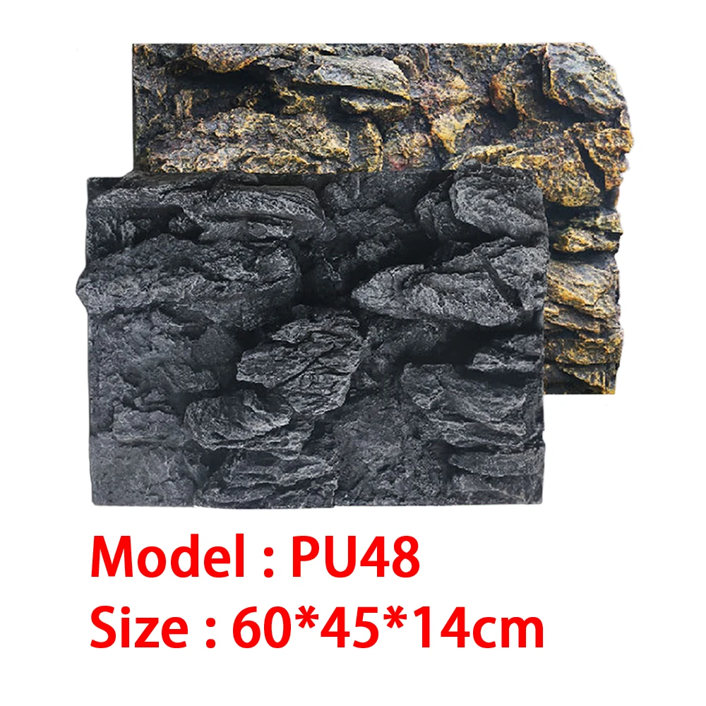 reptile rock terrarium aquarium background fish tank 3d