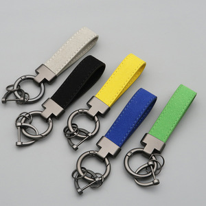 Porte-clés en cuir suédé avec logo personnalisé, <span class=keywords><strong>mousqueton</strong></span> métallique, porte-clés pour homme, accessoires cadeaux promotionnels - Product Image 6