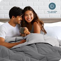 Couette-Couleurs réversibles-Graphène avec alternative en duvet d'oie-Ultra-Soft-Premium 1800 Series-Chaleur toutes saisons