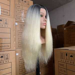 Tête de mannequin en cheveux humains à 100% avec épaules, pour la formation en cosmétologie et en <span class=keywords><strong>coiffure</strong></span>, tête de mannequin pour perruque - Product Image 4