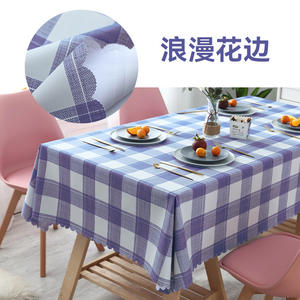 Nappe rectangulaire Skpvc imperméable, résistante à la chaleur et à l'huile, sans lavage, en tissu à carreaux, pour usage domestique, en PVC - Product Image 2