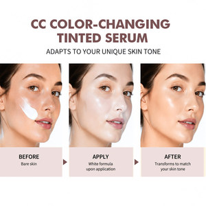 Crema CC Idratante con Siero Colorante, Fondotinta Liquido Leggero Correttore del Colore - Product Image 6