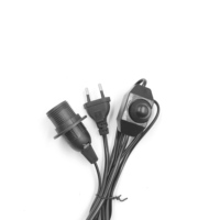 Câble d'alimentation US AU UK EU vers E14 E27 avec support de lampe à vis, suspension LED avec interrupteur de gradation 301 et rallonge électrique