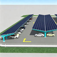 Vente en gros de designs modernes de carport, structure en acier, installation de structures de carport solaires, système de carport solaire