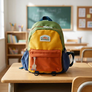 Nouveau sac à dos unisexe pour enfants, design minimaliste et mignon, fermeture éclair, respirant, cartable tendance pour toutes les saisons - Product Image 2