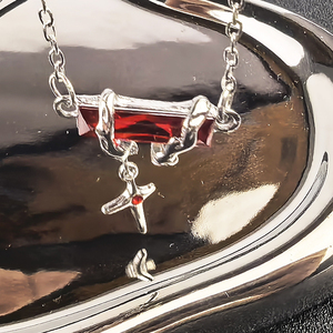 Kalung rantai liontin rumbai bintang jantung merah Thorn Vintage Goth Punk Hip Hop Aloi untuk hadiah pesta wanita <span class=keywords><strong>Rock</strong></span> Y2K - Product Image 3