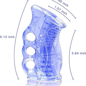 Copo Masturbador Realista para Adultos, Transparente, Portátil, Manual, Macio, em TPE, Brinquedo Estimulante para Homens - Product Image 4