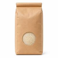 Bolsa de Papel Kraft Impresa Personalizada con Asa, Bolsa de Papel Marrón Reciclable de Grado Alimenticio para Envasado de Arroz, Harina, Cereales y Granos, OEM
