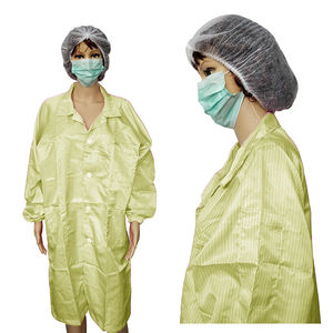 ALLESD 5 מ""מ פס ESD מעיל עבודה מעבדת בד פוליאסטר חלוק אנטי סטטי חדר נקי - Product Image 4