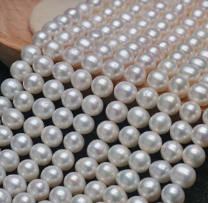 Perlas sueltas redondas teñidas en oro cultivadas en agua dulce de 8mm de alta calidad, perlas sueltas naturales de buen brillo para promoción - Product Image 5