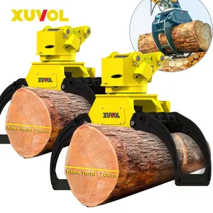 XUVOL WYJ-90P Factory Max Holding 50 Cm Forestry Machinery Equipment 4-9 Ton Excavators Rotation Crab Timber Log Metal Gear Used