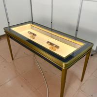 Bijoux de table en acier inoxydable Bijoux brillants Banc de travail Magasin d'optique de vente au détail personnalisé Présentoir à lunettes de soleil Support de table de comptoir