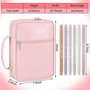 Fundas para Biblia de Muestra Gratuita para Mujeres con Marcadores Pastel de Doble Punta, Estuche Protector con Cremallera y Asa para Niñas de Iglesia - Product Image 5