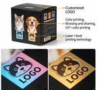 Boîte rigide ondulée premium avec bande déchirable pour kits d'abonnement pour animaux de compagnie, impression couleur vive, recyclable