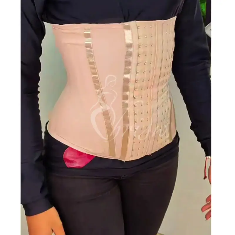 Pembentuk tubuh untuk wanita pembentuk perata perut pakaian pembentuk tubuh ritsleting samping payudara terbuka Fajas untuk wanita kehidupan sehari-hari