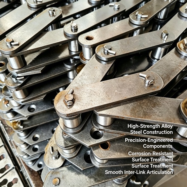 Wear Enhanced Elevator Chain Mining Machinery Parts Anti-fatigue Chain for Stone Conveying Plant Timely Supply