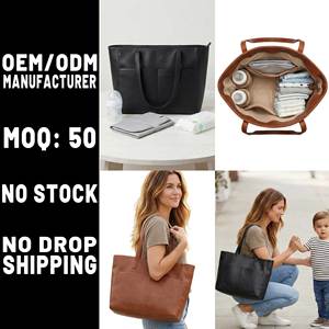 <span class=keywords><strong>Sac</strong></span> à langer élégant en cuir végétalien marron OEM/ODM, <span class=keywords><strong>sac</strong></span> à langer polyvalent personnalisé, <span class=keywords><strong>sac</strong></span> à <span class=keywords><strong>main</strong></span> de maternité tendance pour les soins de bébé - Product Image 1