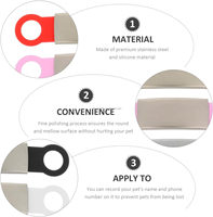 Étiquette de collier pour animaux de compagnie en plastique imperméable avec impression de code QR NFC