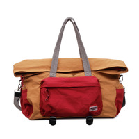 Sac à dos unisexe en polyester respirant avec panneaux contrastants, séparation sec-humide, 20-35L, idéal pour les voyages décontractés transfrontaliers