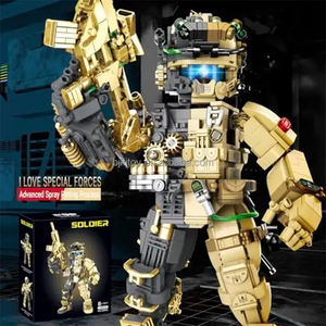 Ensemble de blocs de construction écologiques en ABS de 1225 pièces, modèle de <span class=keywords><strong>robot</strong></span>, jouet éducatif <span class=keywords><strong>pour</strong></span> adultes et adolescents, objets de collection militaires - Product Image 3