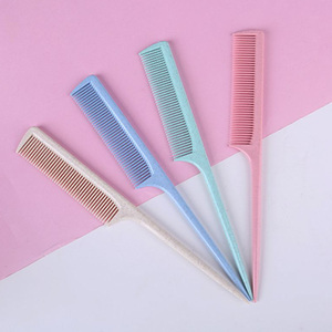Peine de Plástico de Color Natural Ecológico para el Cabello, Peine de Cola de Rata para Modelar en Salón de Belleza y Barbería - Product Image 3