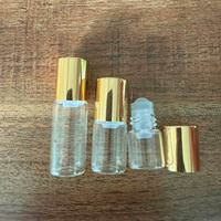 Flacon roll-on en verre borosilicate de 15 mm de diamètre, 3 ml, 5 ml, 2 ml, transparent, format voyage, pour huiles essentielles et parfums