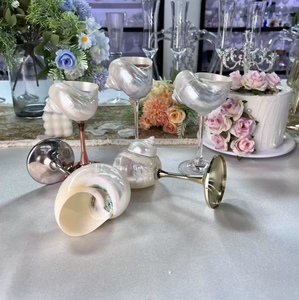 Vaso de chupito de concha marina natural con tallo transparente, hecho a mano, temática costera y oceánica, taza decorativa para beber, regalo para fiestas, venta al por mayor - Product Image 6