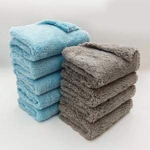 Serviette de lavage de voiture en microfibre Friend, 40x40cm, en polaire corail épaissie, absorbante, pour l'entretien automobile - Product Image 3