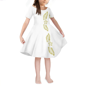 Polynésien Tribal fidjien <span class=keywords><strong>Totem</strong></span> robes tatouage fidji imprimer été enfant robe vacances plage fête multicolore luxe mode vêtements - Product Image 4