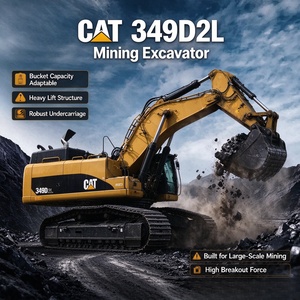 Excavatrice Caterpillar d'occasion Cat 349D2L de 49 tonnes, bien entretenue, provenant de Chine - Product Image 1