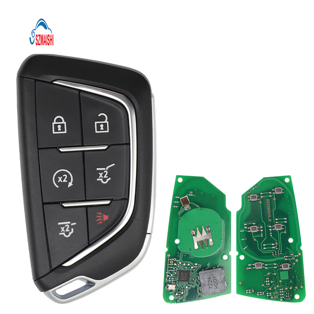 SZMAISHI 6Buttons Remote Car Key FCCID YG0G20TB1 PN 13538864 433MHz for Cadillac Manufacture Replacement Vehicle Blank Key Fob