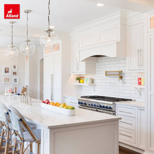 Cuisine modulaire en bois massif Alland, portes modernes, design en arc de <span class=keywords><strong>verre</strong></span>, option salle à manger, écologique, taille et couleur personnalisables - Product Image 3