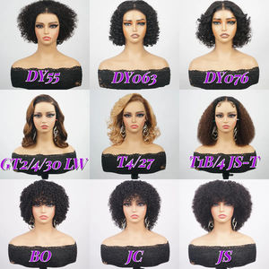 Perruques Courtes Bouncy Curl Perruques Lace Front <span class=keywords><strong>Cheveux</strong></span> Humains Perruques Courtes Bob Pour Les Femmes Noires Prix Pas Cher Courtes 12 Pouces 4C Edge Baby Hair - Product Image 6