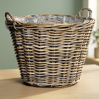 Panier de rangement et jardinière multifonction moderne en corde de plastique PP écologique et durable, marron, pour intérieur et extérieur