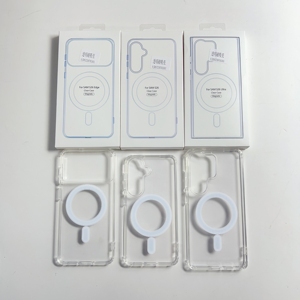 Fundas para Teléfono Móvil con Carga Inalámbrica Magnética Transparente Acrílica Simple y Moderna para Samsung S26 ULTRA S26 Edge - Product Image 1
