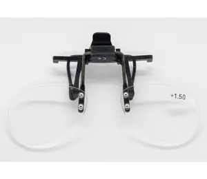 Customize Clip on reading glasses with Tiny Pilot Shape Long Clips with Screws For Computer Readers