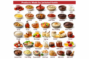 <span class=keywords><strong>Chaudière</strong></span> de cuisson industrielle automatique en acier inoxydable avec agitateur, chauffée électriquement, pour boulangerie et moulin à farine - Product Image 4