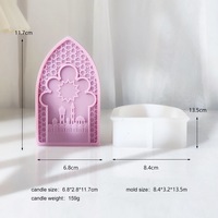 Bougie de mosquée du Moyen-Orient, décor de savon et de résine pour les cadeaux festifs de l'Aïd/Ramadan moule en silicone architectural arabe