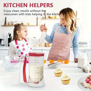 900ml Batter Dispenser <b>Measuring</b> Cupcake Pancake Batter Pitcher Muffin Mix Dispenser with Handle for Baking - Product Image 4