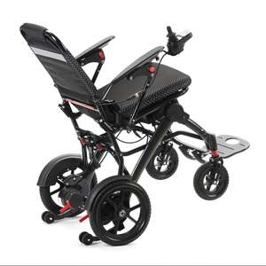 Nuevo controlador inteligente de fibra de carbono, silla de ruedas plegable automática, silla de ruedas motorizada portátil para discapacitados - Product Image 3