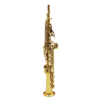 Saxophone soprano Bb professionnel à tube droit, laiton laqué, 3 couleurs, instrument à vent vintage pour performance