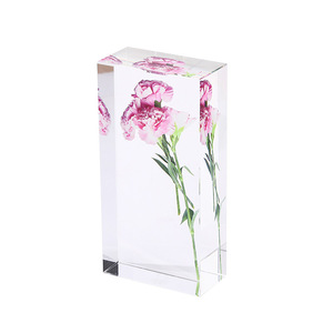 Ornement en verre cristal en forme de rose, bloc décoratif en verre artistique pour la maison, le bureau, cadeau de la Saint-Valentin - Product Image 5