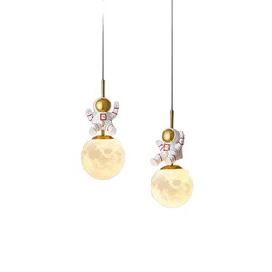 Lampadario Minimalista Nordico per Camera dei Bambini, Lusso Leggero, per Camere di Ragazzi e Ragazze, Personalità, Piccola Luna - Product Image 5