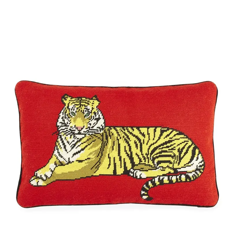 Safari Luxury Designer Hand Embroidered Sofa Pillows Covers