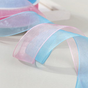 Nine-Colored Ribbon Chiffon Ribbon 2.5cm Spool Organza Wedding Gift Wrapping - Product Image 4