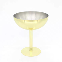 Gobelet à glace en acier inoxydable de 170 ml, gobelet à collation, verrerie multifonctionnelle argentée pour boissons chaudes et froides, verrerie en plastique