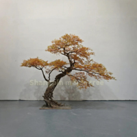 Arbre artificiel en pin et érable d'automne, fait main, 100 % aspect naturel, pour la décoration intérieure d'hôtels, restaurants et maisons