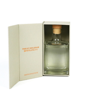 Caja de Regalo de Lujo para Vino y Whisky, Hecha con Materiales Reciclados, con Grabado Personalizado, Empaque de Cartón Plegable
