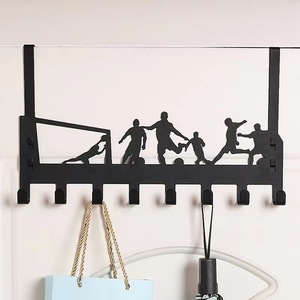 Cross-Biên Giới Hot Bán Sắt Rèn Móc Không Có Cú Đấm Cửa Trở Lại Áo Móc Lưu Trữ Nhà Sắt Rèn Khăn Móc - Product Image 3